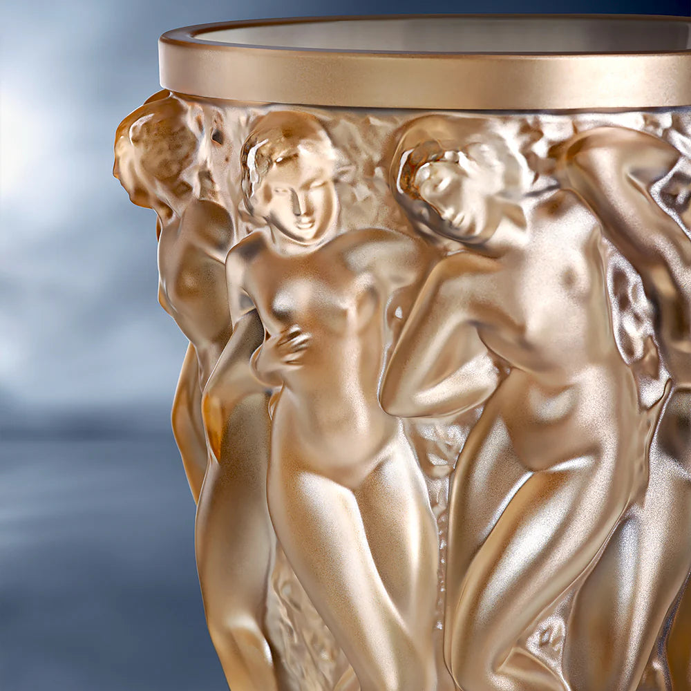 Vaso Bacchantes Cristallo trasparente, lucentezza dorata