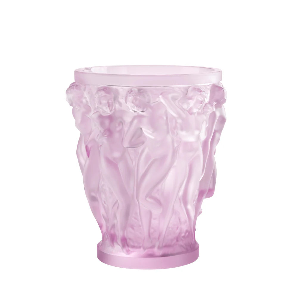 Vaso Bacchantes Cristallo rosa lustro