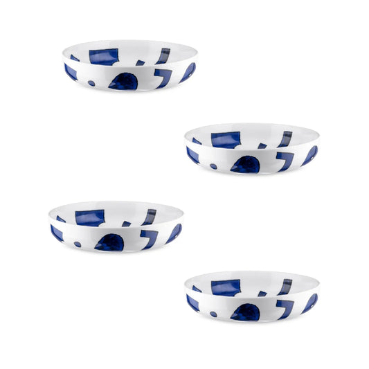 Set 4 Piatti Fondi Decorati Yunokiware