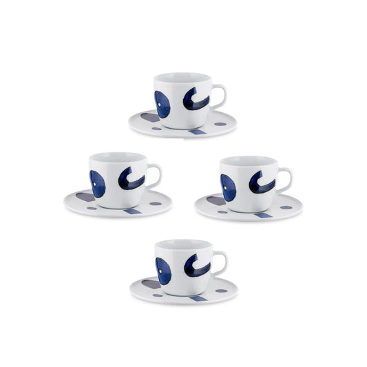 Set da 4 Tazze Caffè Con Piattino Platebowlcup Alessi
