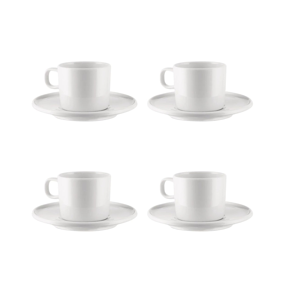 Set da 4 Tazze Caffè Con Piattino Platebowlcup Alessi