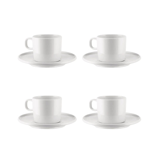 Set da 4 Tazze Caffè Con Piattino Platebowlcup Alessi