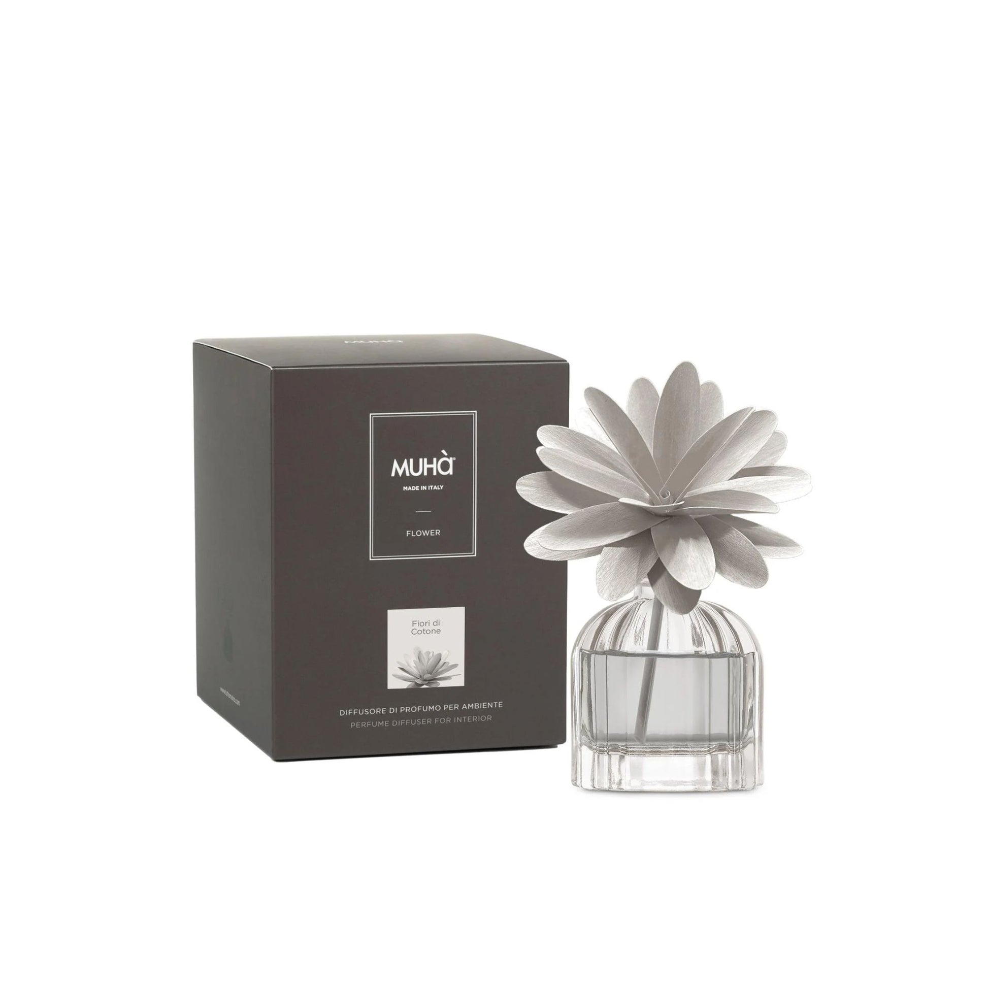 Flower 60Ml Grigio Fiori Di Cotone Muha
