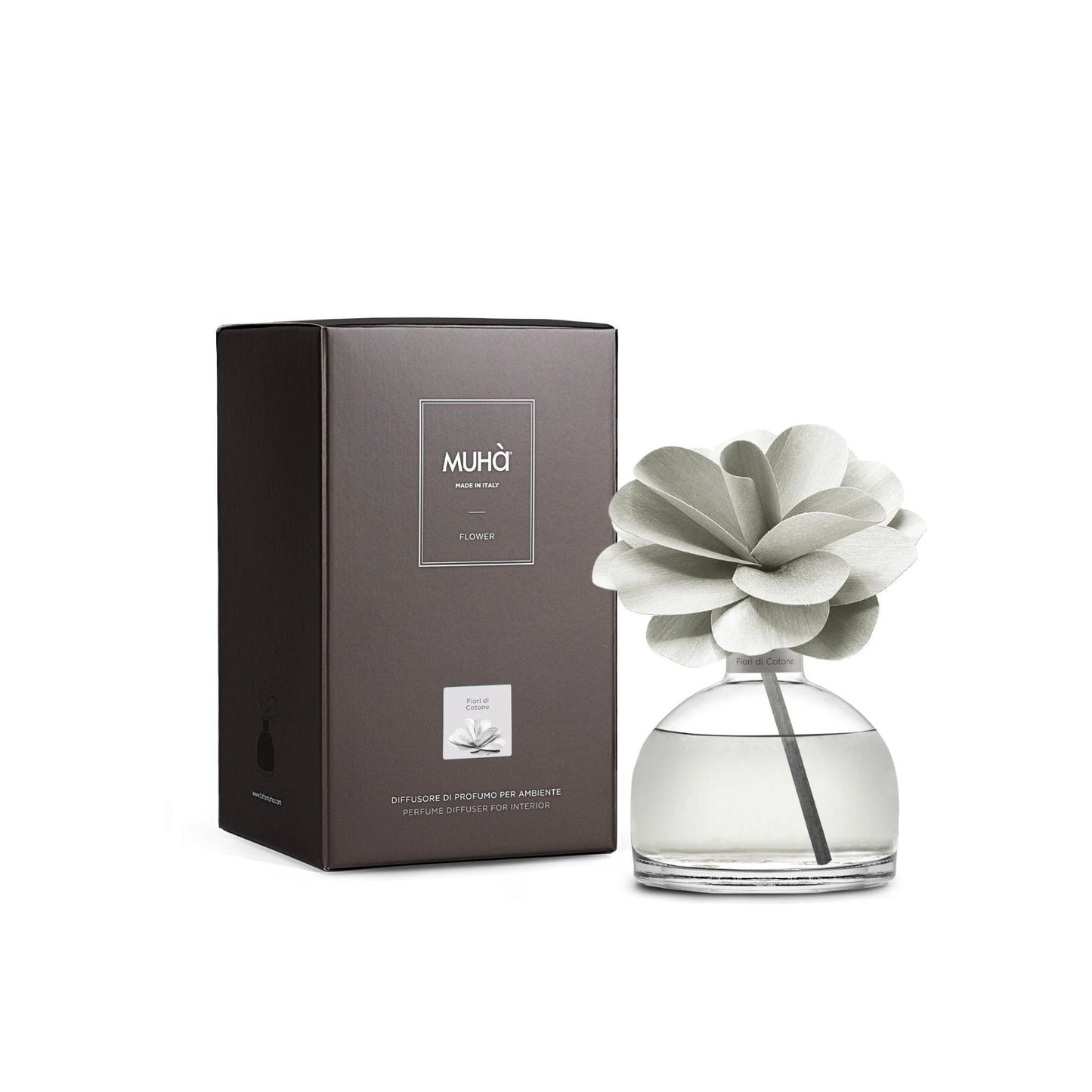 Flower 200Ml Grigio Fiori Di Cotone Muha