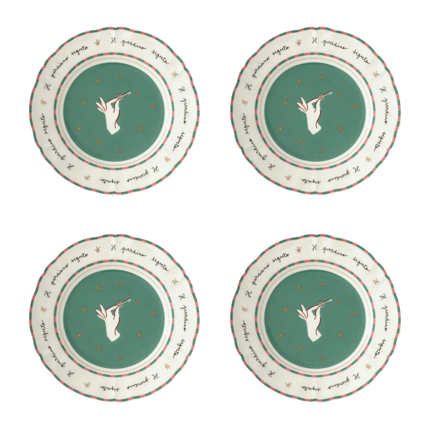 Set 4 piatti frutta Mano Bitossi Home