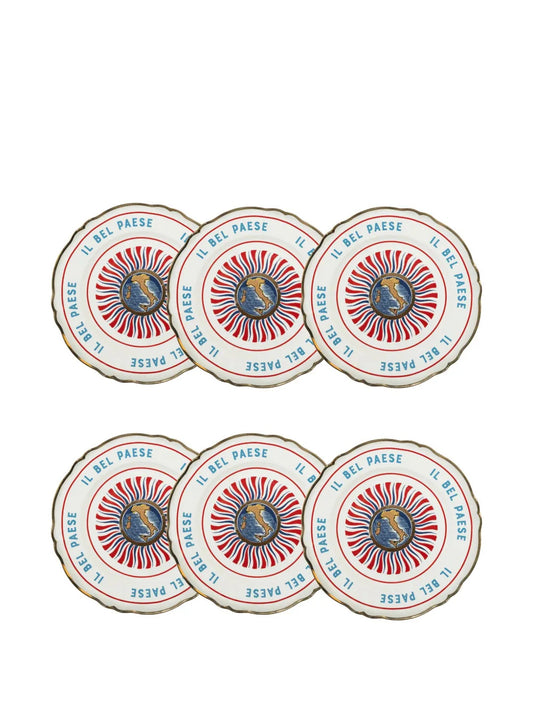 Set 6 piatti piani Italia