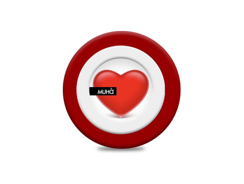 Car Symbol Cuore Rosso-Melograno  Muha