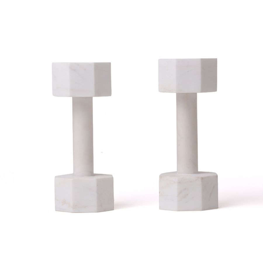 Set 2 Manubri In Marmo Lvdis-Collection Kg 3 Seletti