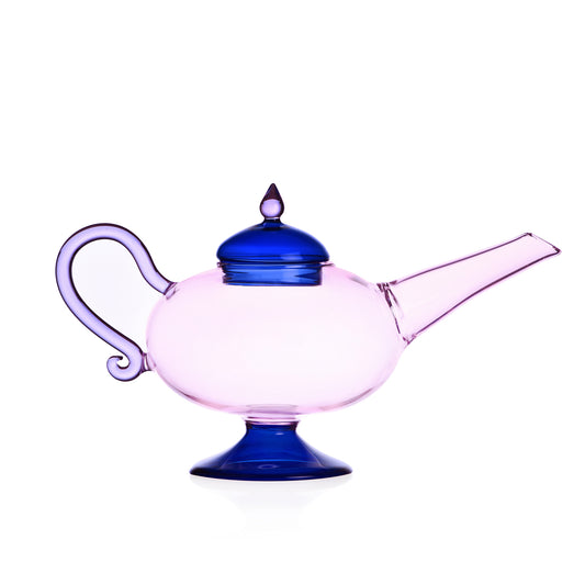 Teiera rosa tappo blu Sogno D`Oriente