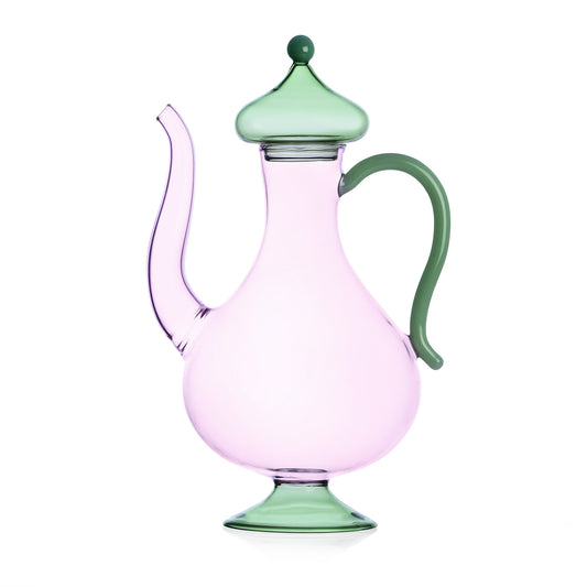 Teiera rosa tappo verde Sogno D`Oriente