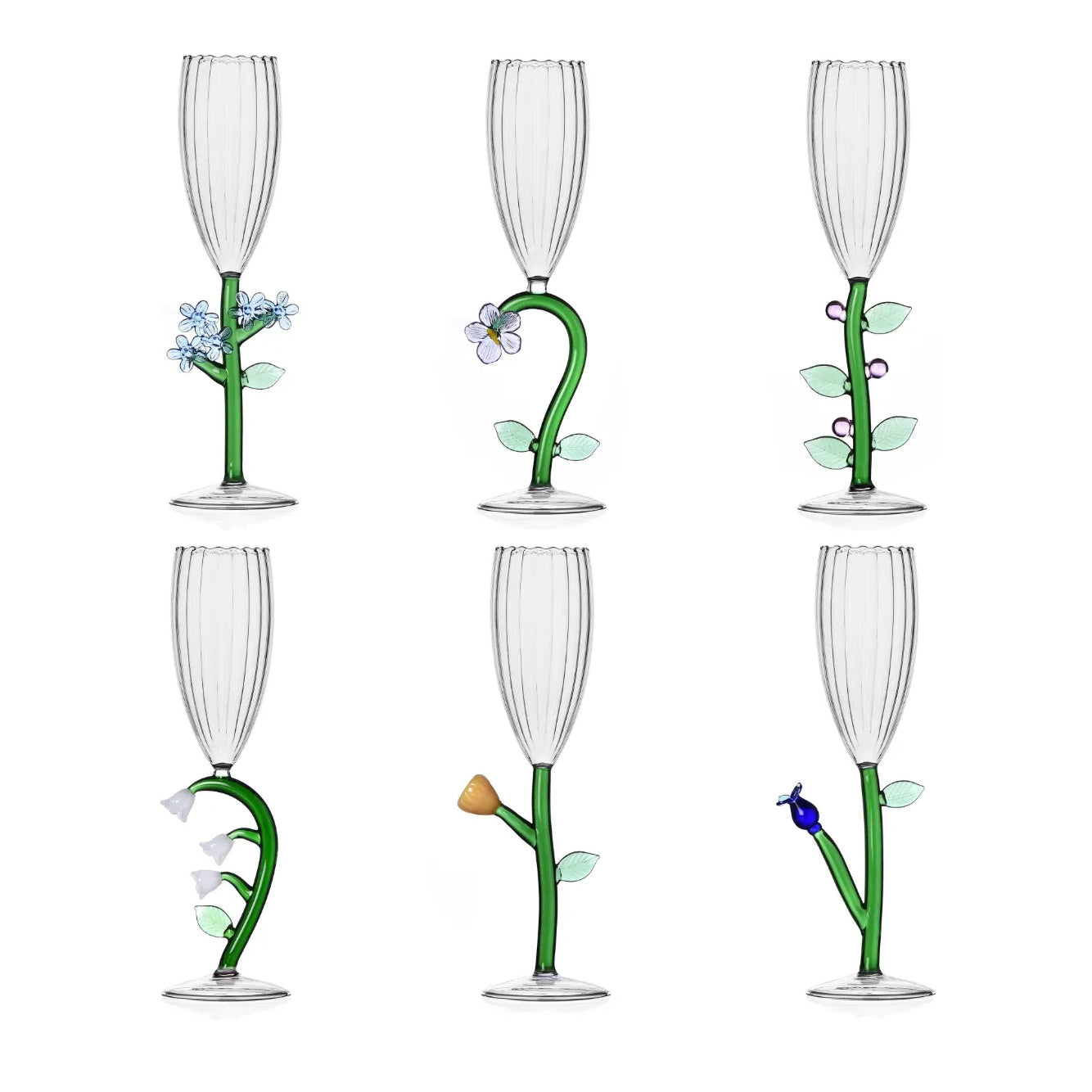 Set 6 flute Botanica