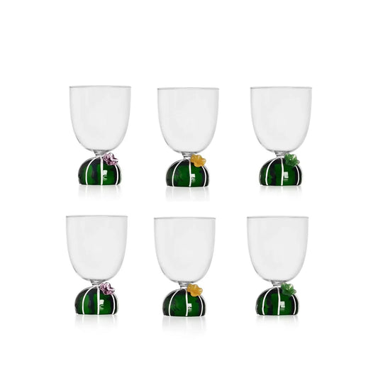 Set 6 bicchieri cactus