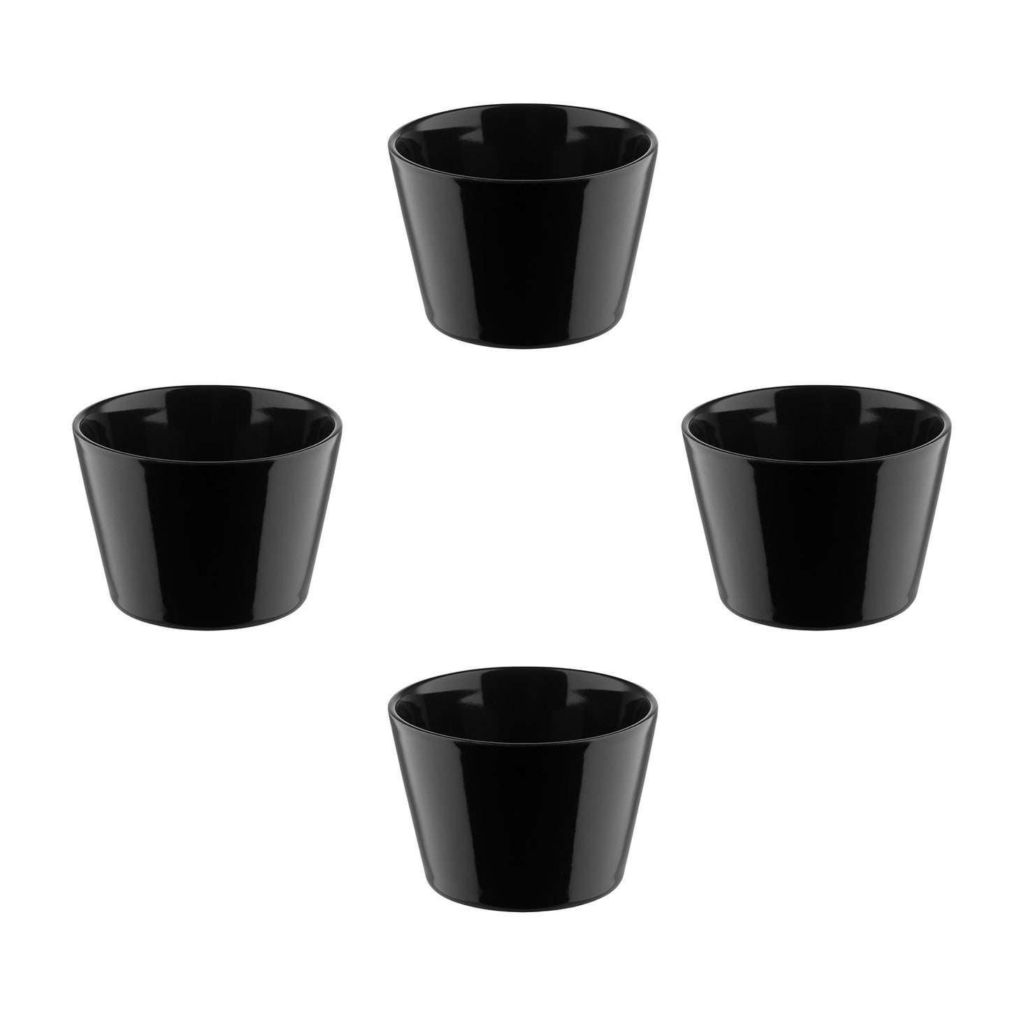 Set 4 Tazze Tonale Nero Alessi