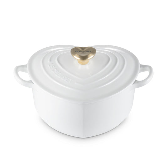 Cocotte a cuore in ghisa vetrificata con pomello a cuore 20 cm Le Creuset