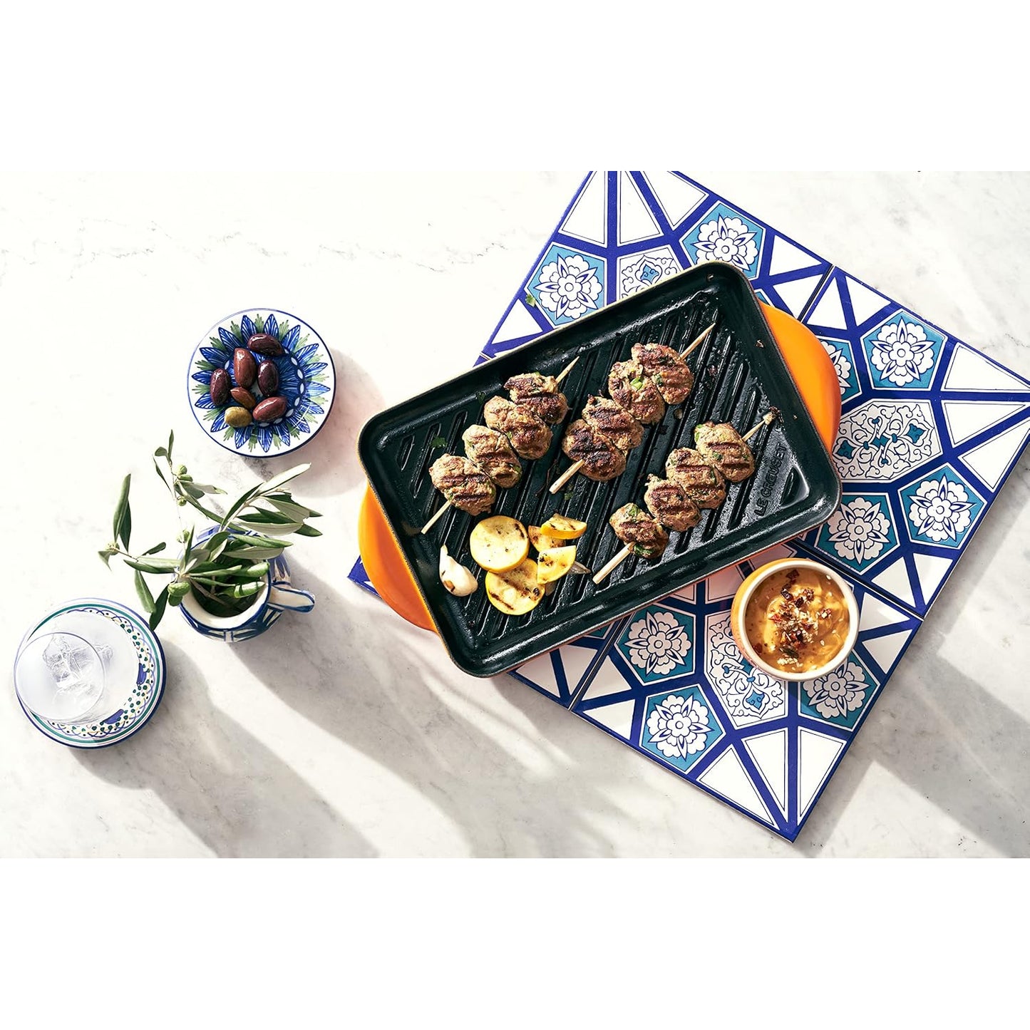 Grill rettangolare 32X22 Arancio Le Creuset