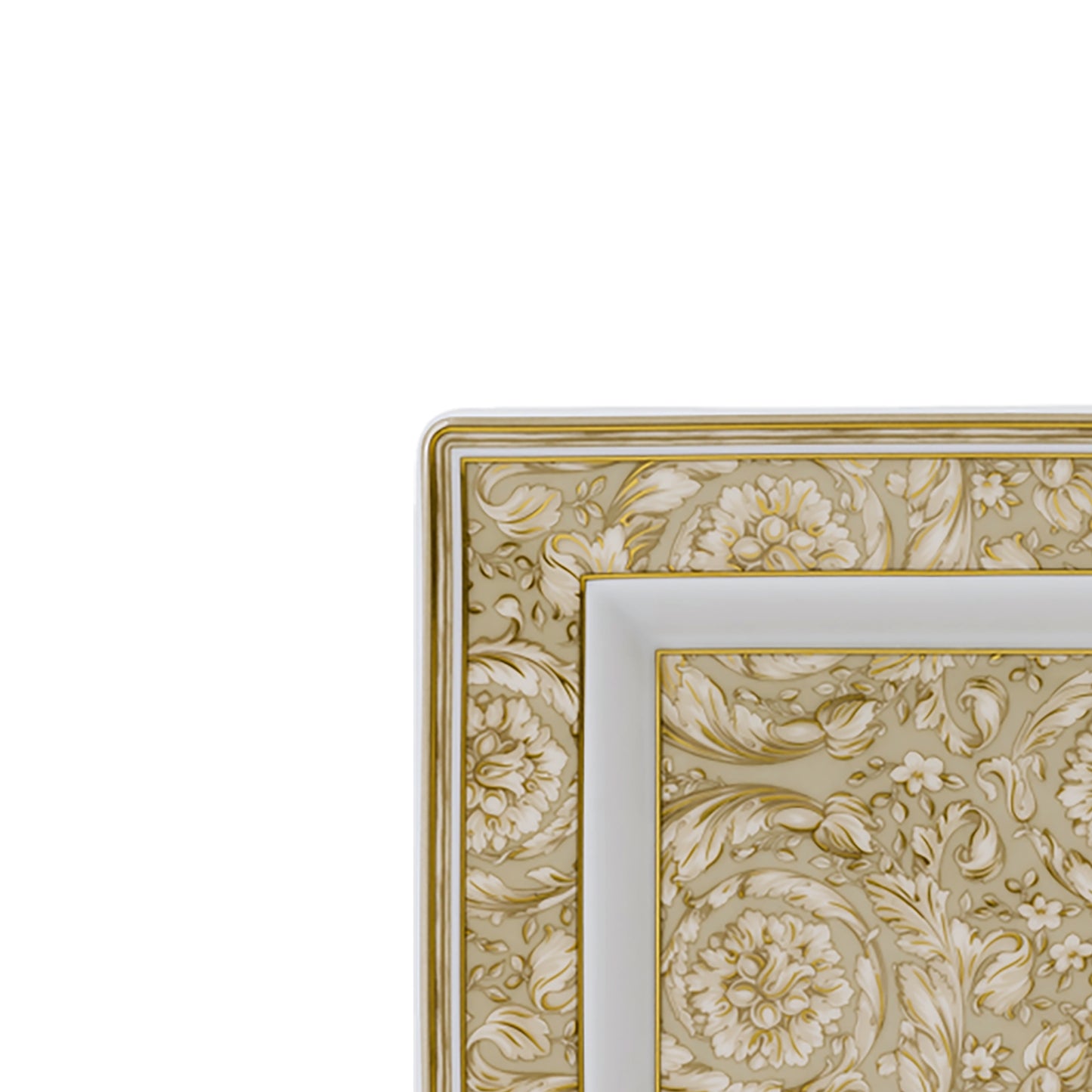 Coppetta Quadrata Barocco Beige 14 Cm Versace