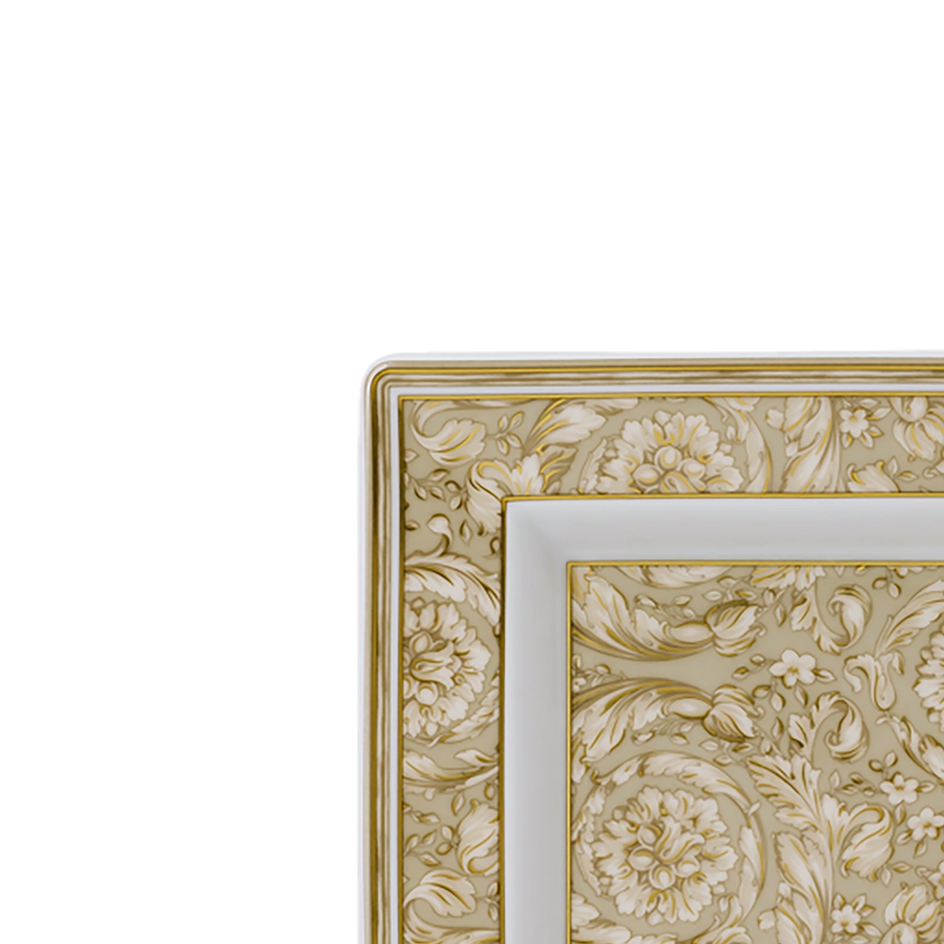 Coppetta Quadrata Barocco Beige 14 Cm Versace