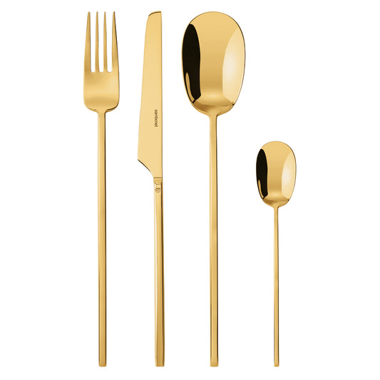 Servizio Tavola 24 Posate Mirror Gold