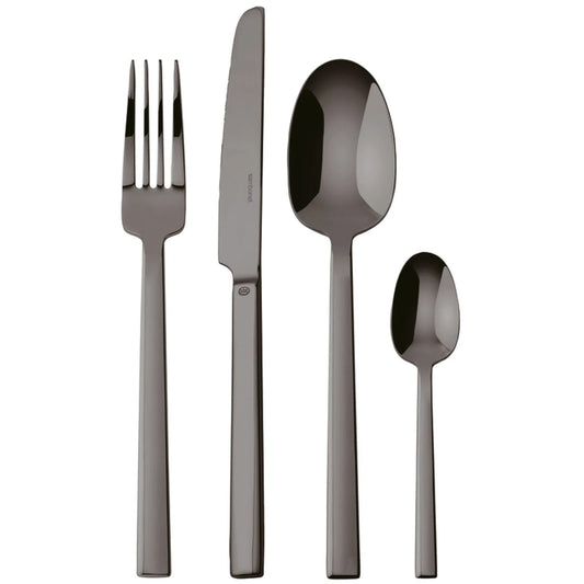 Servizio Tavola 24 Posate Neutra Black