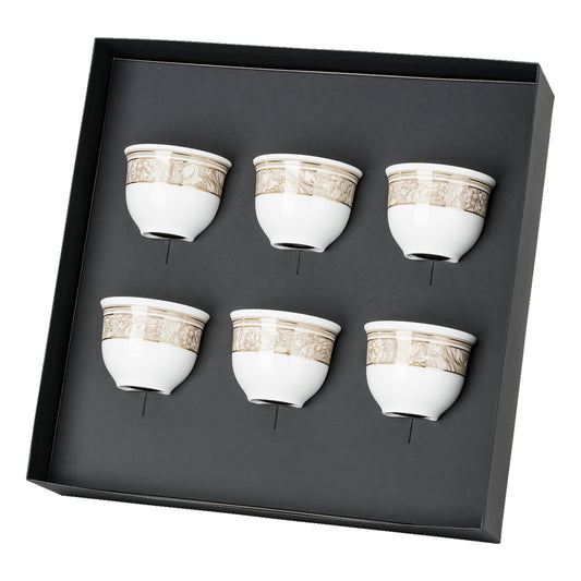 Set di 6 bicchierini Barocco Beige Versace