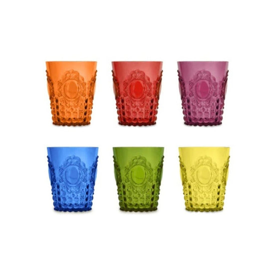 Set 6 Bicchieri acqua multicolor