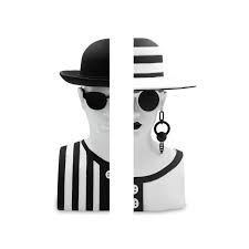 Fermalibro Mr. Black & Mrs. White - H. 26 Cm