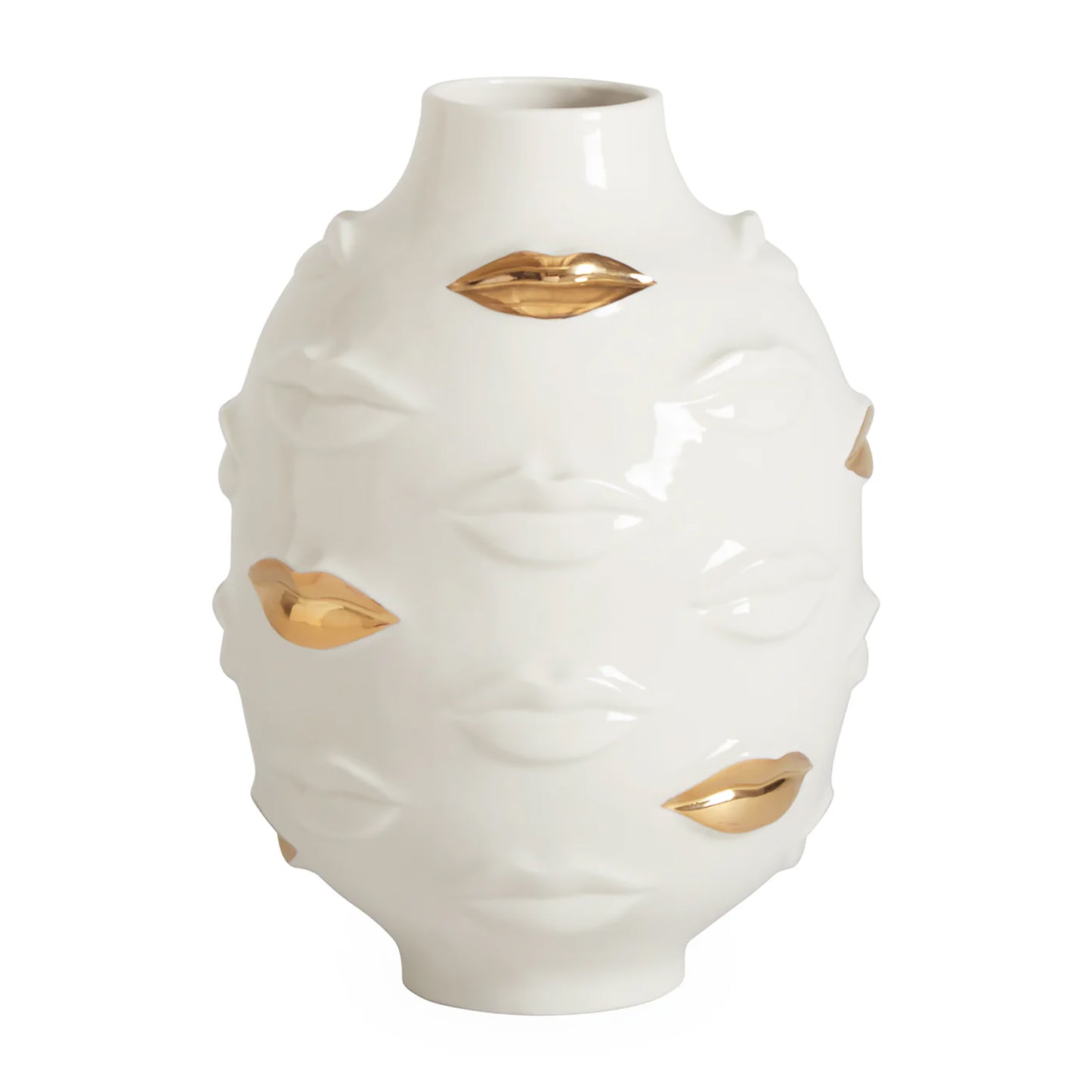 Vaso rotondo Gala dorato Jonathan Adler