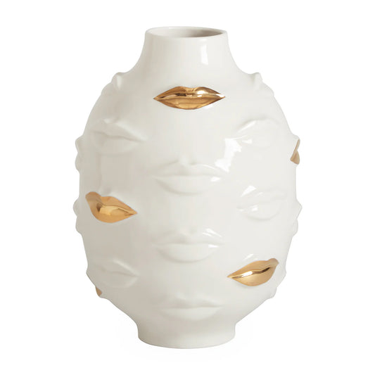 Vaso rotondo Gala dorato Jonathan Adler