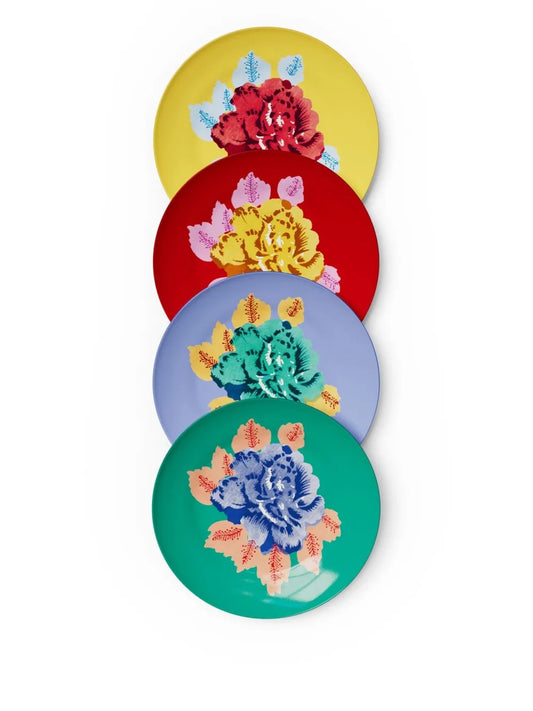 Set di 4 piatti da dessert Indian Tiger Assorted Lisa Corti