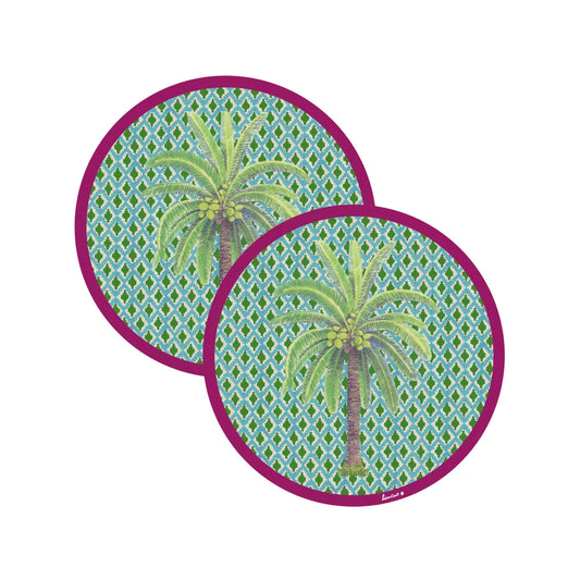 Set 2 Tovagliette Rigide 34cm Hima Palma Green