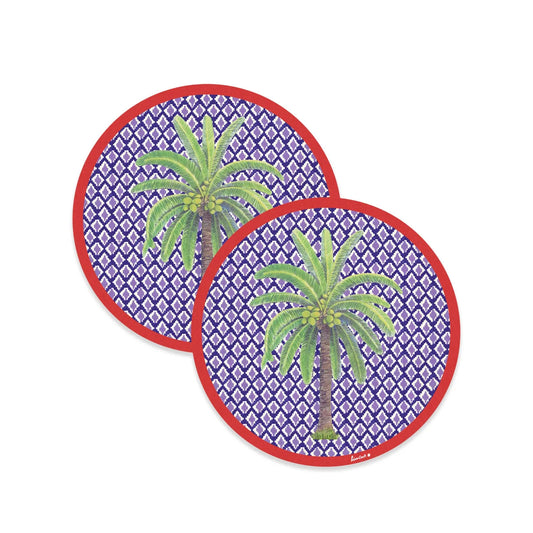 Set 2 Place Mat Masonite Hima Palma Pervinch