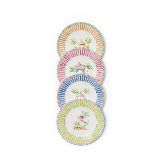 set di 4 piatti da dessert Sariska Assorted