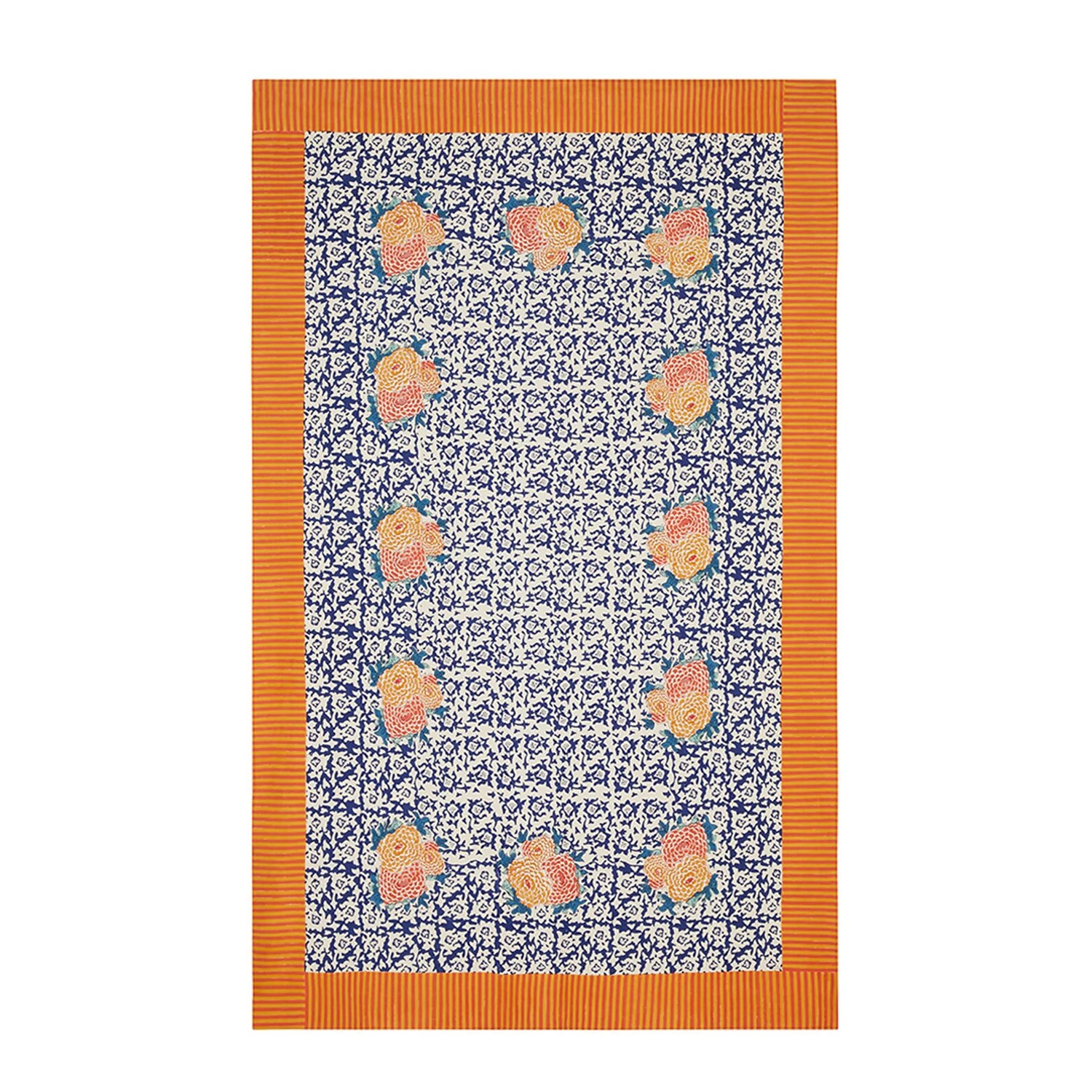 Tovaglia 180X270 Arabesque Corolla Blue Lisa Corti