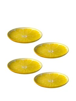 Set 4 piattini dessert limone