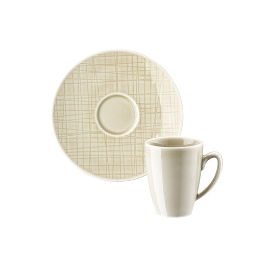 Set 6 Tazze caffe con piattino Mesh