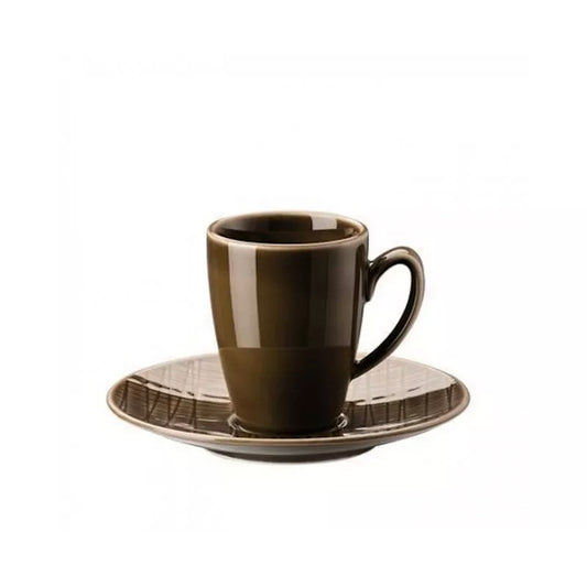 Set 6 Tazze caffe con piattino Mesh