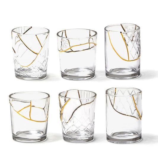 Set 6 bicchieri Kintsugi Seletti