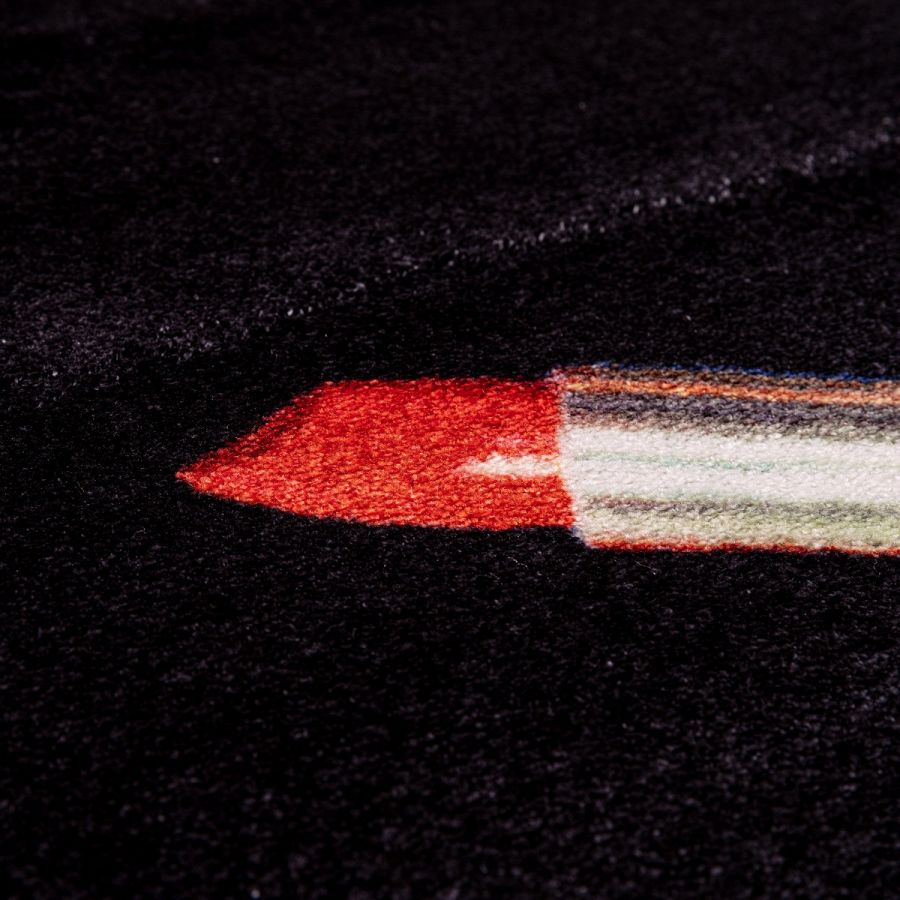 Tappeto Rettangolare Lipstick Black