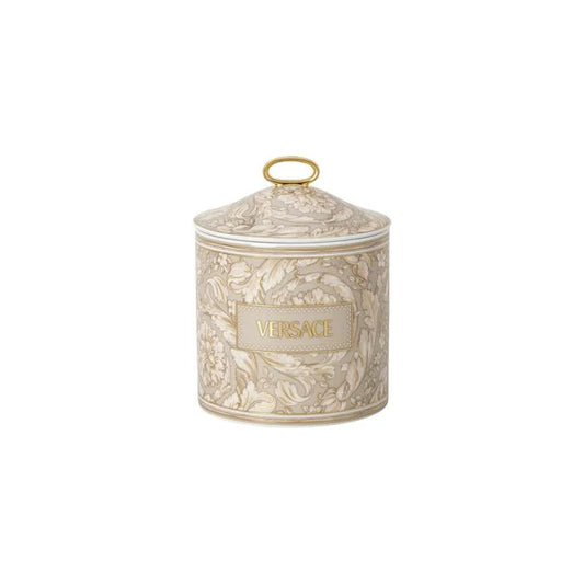 Candela grande Barocco Beige