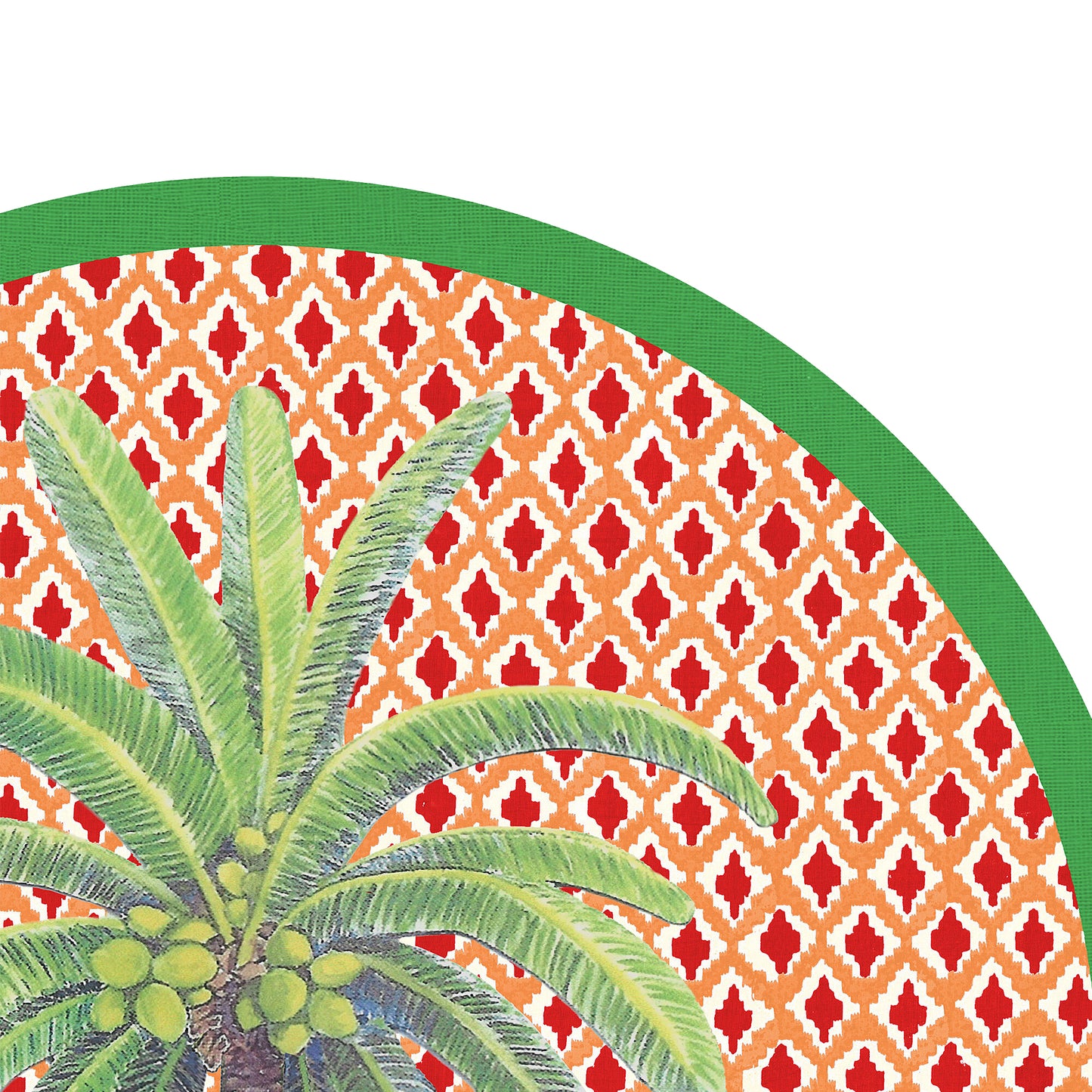 Set 2 Tovagliette hima palma red diametro 34 cm Lisa Corti