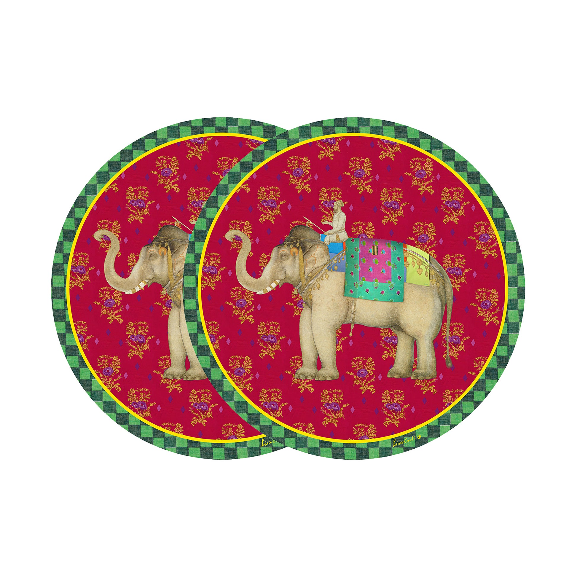Set 2 Tovagliette Elefante 34 cm Lisa Corti