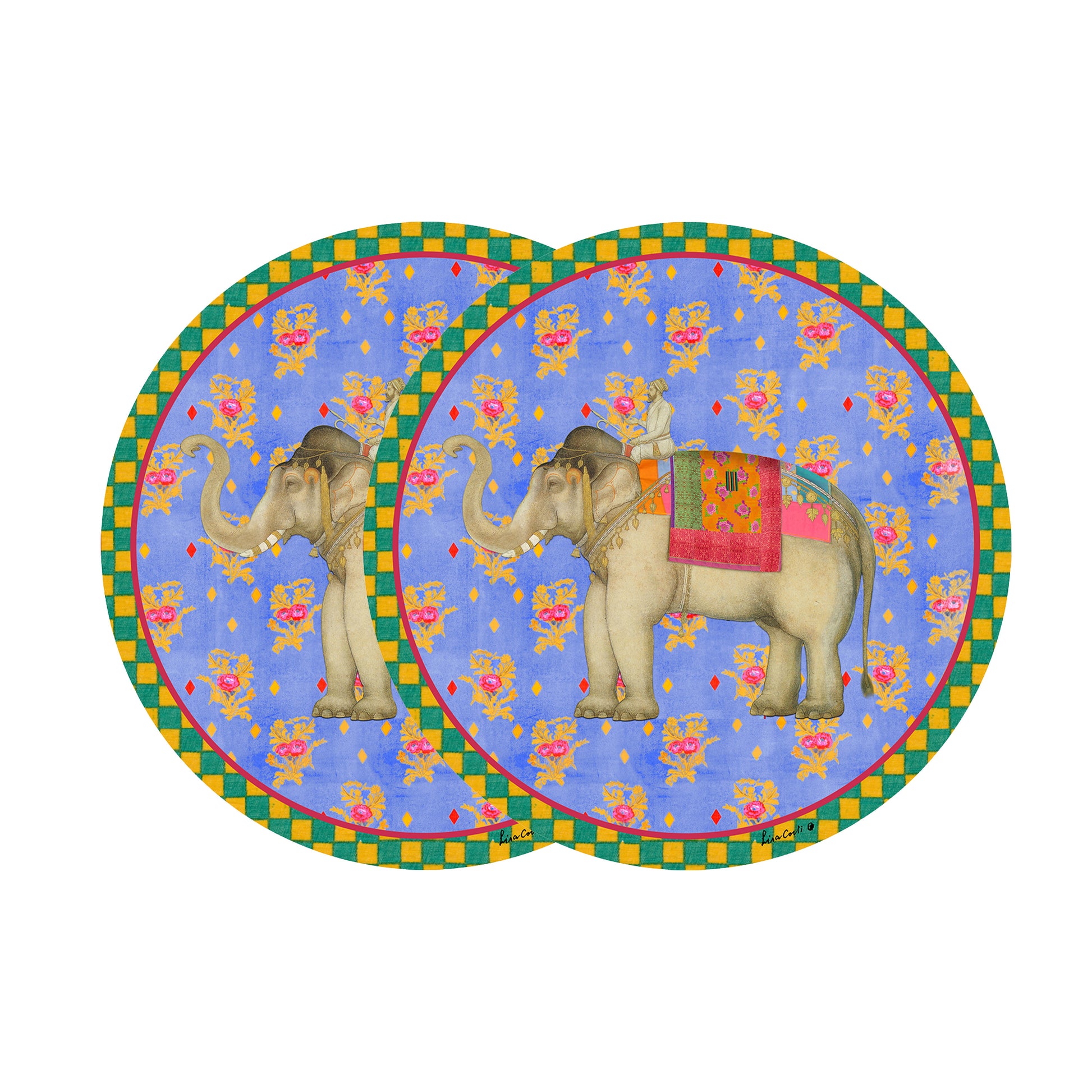 Set 2 Tovagliette Elefante 34 cm Lisa Corti