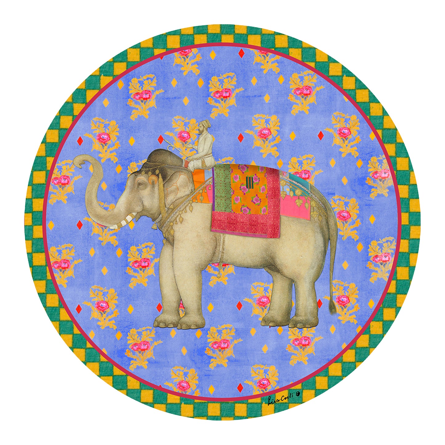 Set 2 Tovagliette Elefante 34 cm Lisa Corti