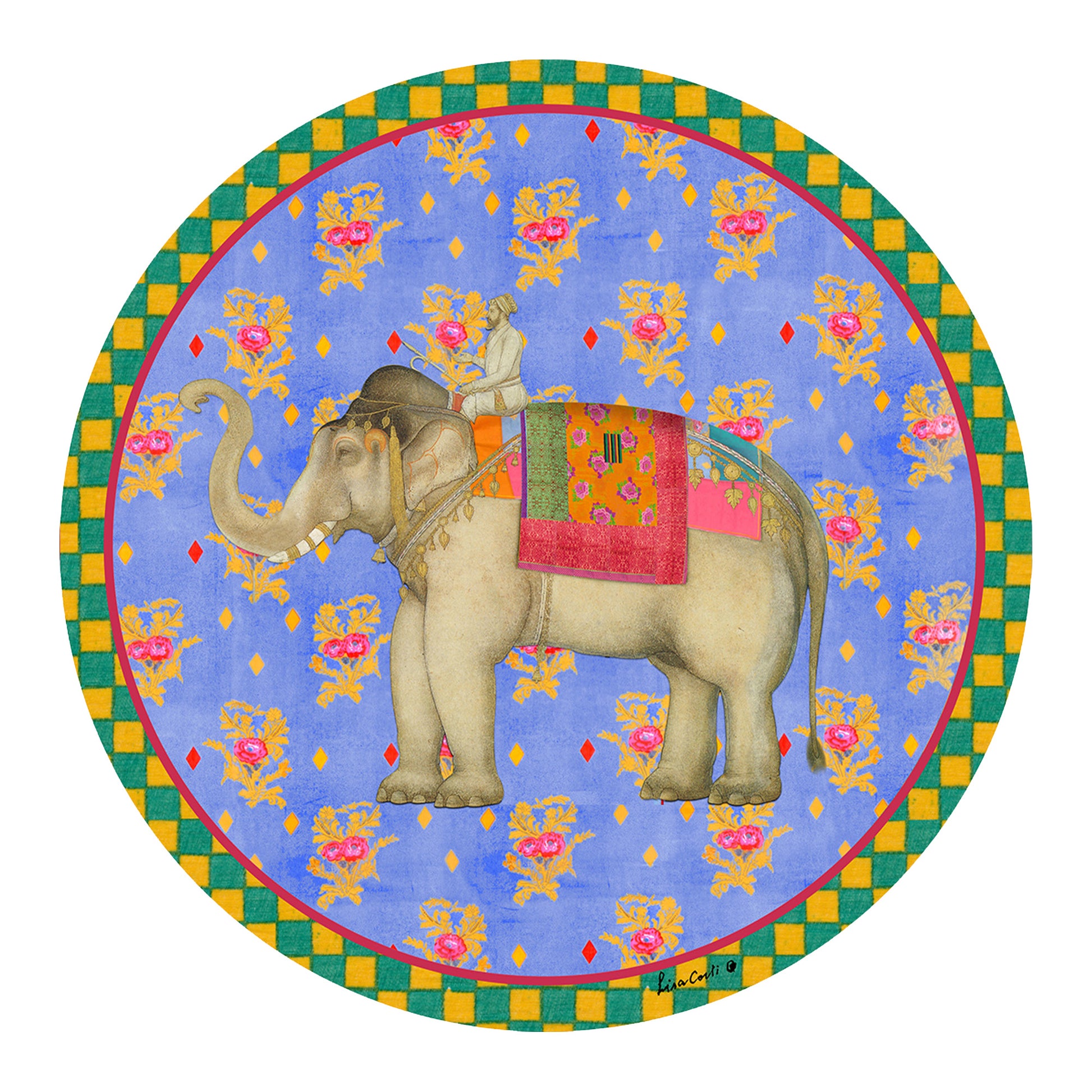 Set 2 Tovagliette Elefante 34 cm Lisa Corti