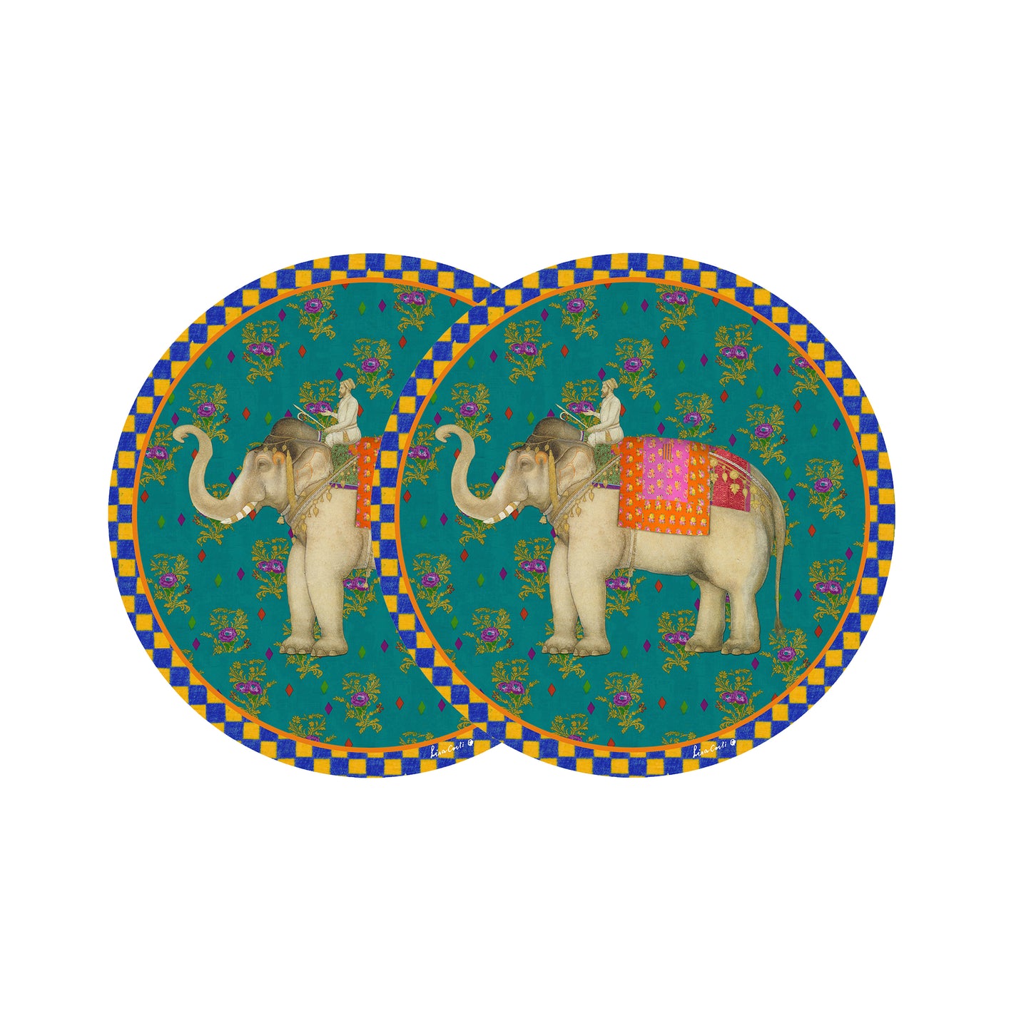 Set 2 Tovagliette Elefante 34 cm Lisa Corti