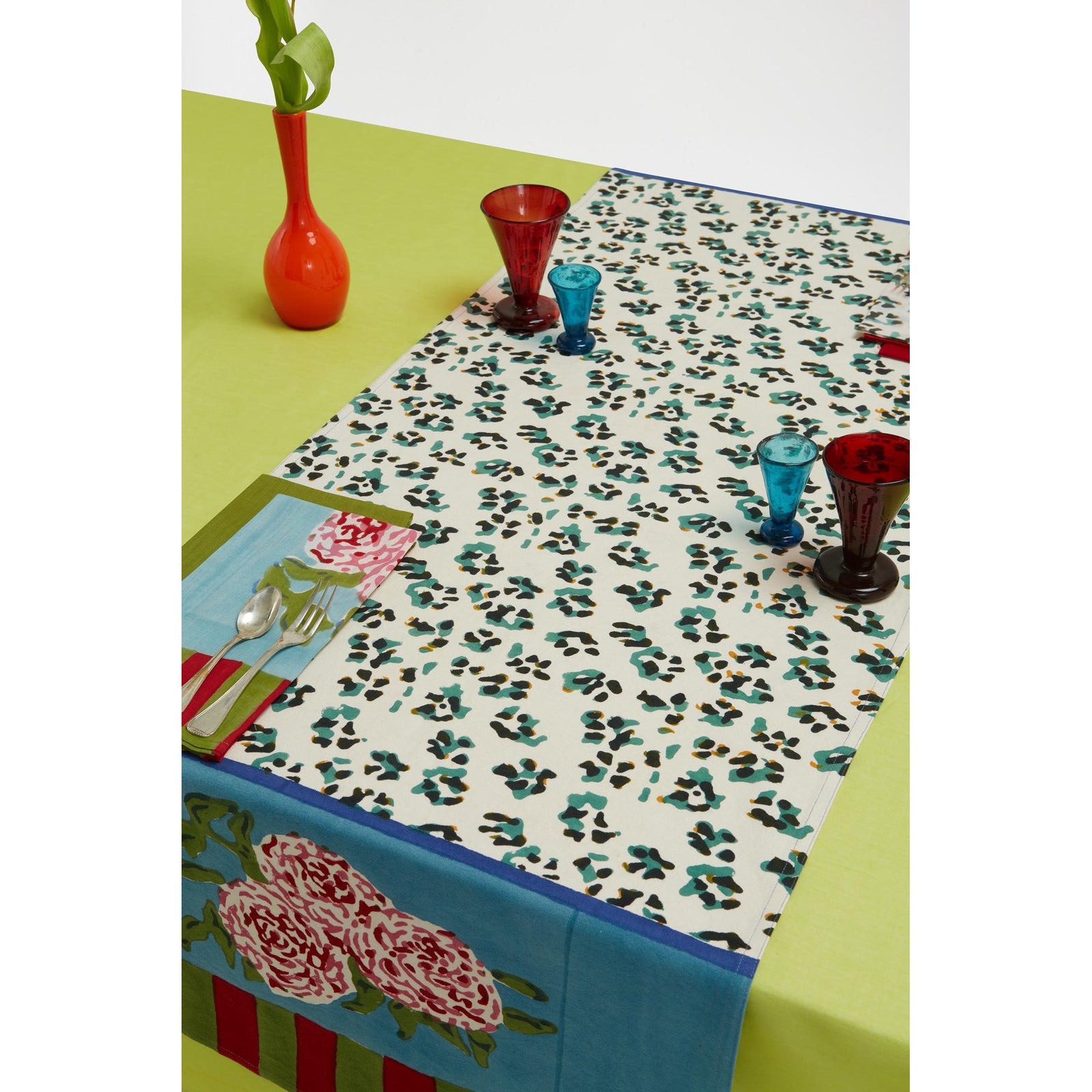 Double Mat Runner Leopard Stripes Lisa Corti