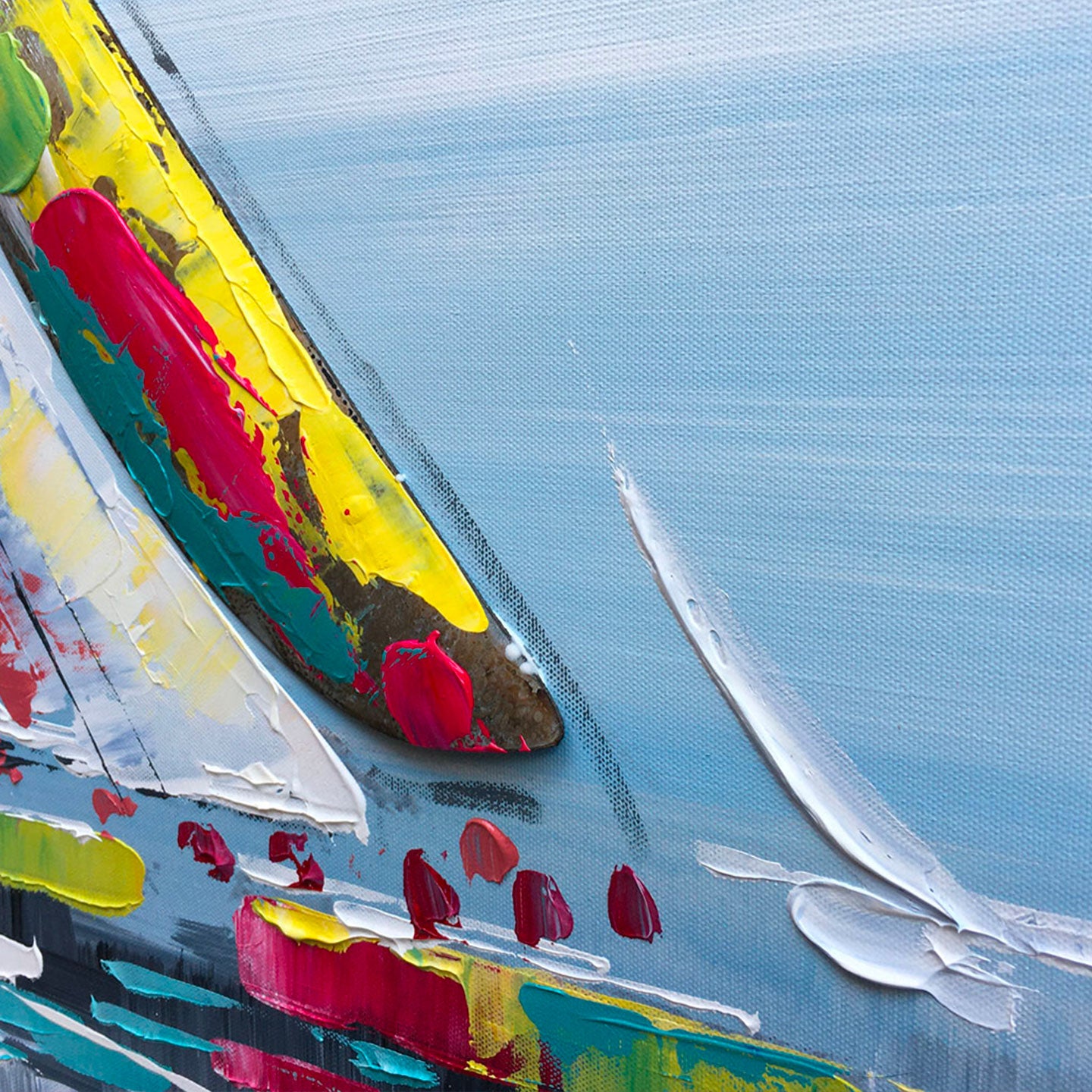 Quadro regata di primavera 140x70cm