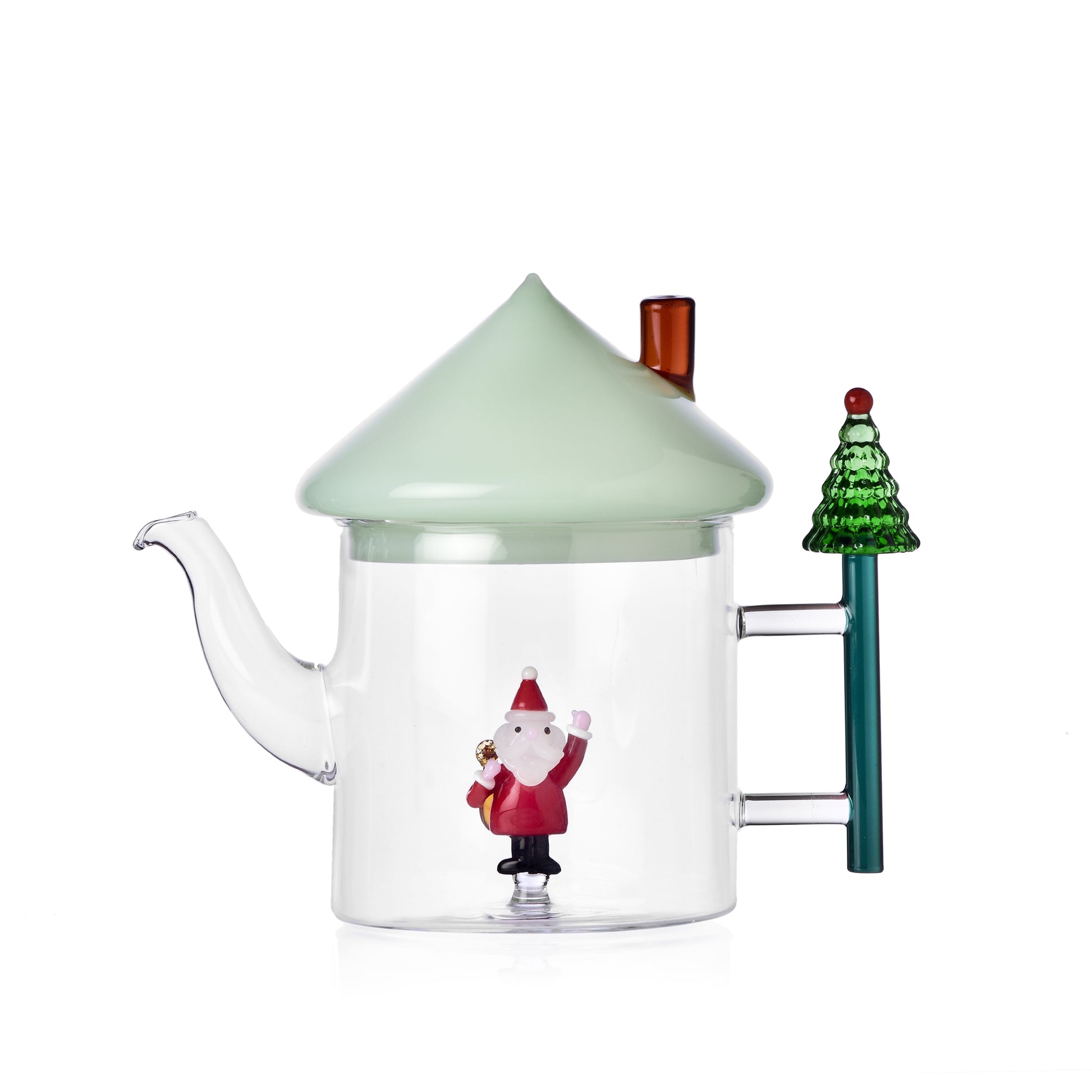 Teiera Babbo Natale tappo verde Ichendorf