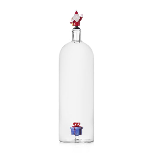 Bottiglia Babbo Natale&regalo azzurro Ichendorf