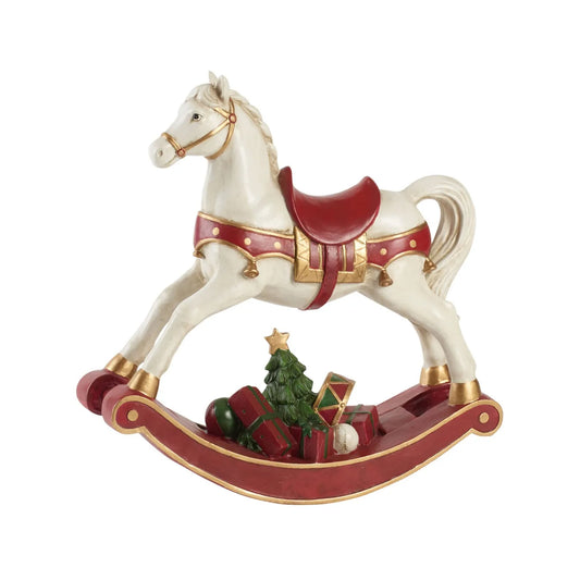 Winter Collage Cavallo a dondolo Natale